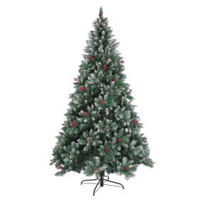 6ft Christmas Tree Artificial Full Xmas Trees with 150pcs LED,Green, for Holiday,Home,Office,Party Decoration,750 Branch Tips Metal Hinges & Foldable