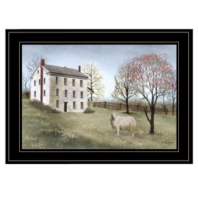 Trendy Decor 4U "Spring at White House Farm" Framed Wall Art, Modern Home Decor Framed Print for Living Room, Bedroom & Farmhouse Wall Decoration by M