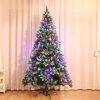 6ft Christmas Tree Artificial Full Xmas Trees,Green, for Holiday,Home,Office,Party Decoration,750 Branch Tips Metal Hinges & Foldable Base