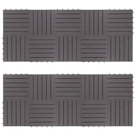 Decking Tiles 20 pcs Gray Wash 11.8"x11.8" Solid Acacia Wood