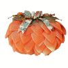 1pc Halloween Thanksgiving Pumpkin Cloth Flower Wreath Courtyard Decoration Wreath Harvest Festival Wreath