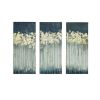 Midnight Forest Gold Foil Abstract 3-piece Canvas Wall Art Set