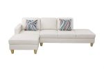 White Faux Leather 2-Piece Couch Living Room Sofa Set