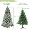 FCH 7.5ft Automatic Tree Structure PVC Material Green Flocking 350 Lights Warm Color 9 Modes With Remote Control 1450 Branches Christmas Tree