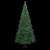 Artificial Christmas Tree with LEDs L 94.5" Green