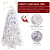 6ft 845 Branches Hanging Tree Structure PVC Material White Round Head 300 Lights Cool Color 8 Modes With Remote Control Christmas Tree