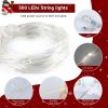 6ft 845 Branches Hanging Tree Structure PVC Material White Round Head 300 Lights Cool Color 8 Modes With Remote Control Christmas Tree