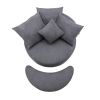 Orisfur. 360¬∞ Swivel Accent Barrel Chair with Storage Ottoman & 4 Pillows, Modern Linen Leisure Chair Round Accent for Living Room