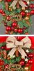 Christmas Decorations Upside Down Tree Hanging Window Scene Arrangement Decorative Bow Rattan Door Hanging