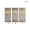 Sandy Forest Gold Foil Abstract 3-piece Canvas Wall Art Set