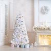 6ft 845 Branches Hanging Tree Structure PVC Material White Round Head 300 Lights Cool Color 8 Modes With Remote Control Christmas Tree