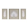 Sabal Framed Rice Paper Palm Leaves 3-piece Shadowbox Wall Decor Set