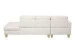 White Faux Leather 2-Piece Couch Living Room Sofa Set