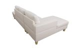 White Faux Leather 2-Piece Couch Living Room Sofa Set