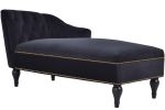 [New+Video] 58" Velvet Chaise Lounge,Button Tufted Right Arm Facing Lounge Chair with Nailhead Trim & Solid Wood Legs for Living Room or Office, Sleep