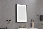 36*24 LED Lighted Bathroom Wall Mounted Mirror with High Lumen+Anti-Fog Separately Control