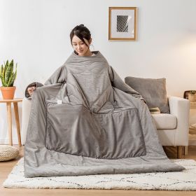 Magic Velvet Lazy Was Autumn And Winter Thickening Thermal Quilt (Option: Gray-40x40cm)