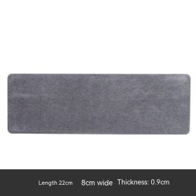 Diatomite Coaster Cup Bathroom Soap Box Hydrophilic Pad (Option: Dark Gray 22x8cm)