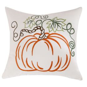 Pumpkin Embroidered Halloween Pillow Cover Lumbar Support (Option: Pumpkin 2-45 √ó 45cm-Excluding pillow covers)