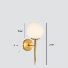 Bedroom Bedside Wall Lamp Hallway Hallway Indoor Living Room (Option: 6018Copper color-No bulb)