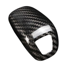 Car Gear Head Gear Head Real Carbon Fiber Decoration Frame (Color: Black)