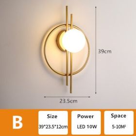 Home Living Room Background Wall Lamp (Option: Style B-Tricolor dimming)