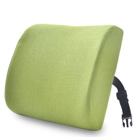 Office Waist Cushion Waist Support For A Long Time Pillow (Option: Bean Green-33x32x10cm)