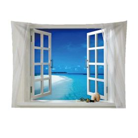 False Window Window Scenery Background Cloth (Option: Qinghe-70x100cm)