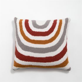 Rainbow Pillow Sofa Decoration Cushion Cover (Option: White-45x45cm)