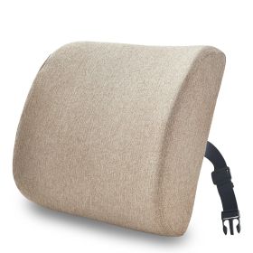 Office Waist Cushion Waist Support For A Long Time Pillow (Option: Light Coffee-33x32x10cm)