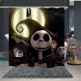 Skull Digital Print Shower Curtain (Option: 3color-150x180cm)