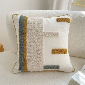 Modern Simple Embroidery Towel  Pillowcsae (Option: Green Stripe Square X 45cm-Single Pillowcase)