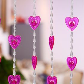 Household Plastic Crystal Acrylic Door Chain Decoration (Option: Transparent rose-100x90)