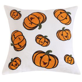 Pumpkin Embroidered Halloween Pillow Cover (Option: Pumpkin9-45 X45cm Pillow Cover)