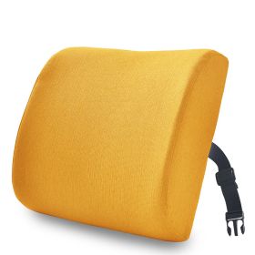 Office Waist Cushion Waist Support For A Long Time Pillow (Option: Golden-33x32x10cm)