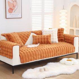 Warm Sofa Bubble Plush Pillowcase Pillow (Option: Brown-30x50cm pillowcase)