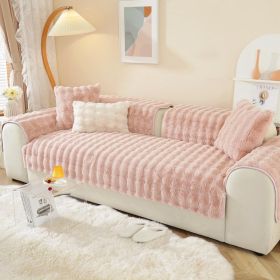 Warm Sofa Bubble Plush Pillowcase Pillow (Option: Pink-30x50cm pillow)