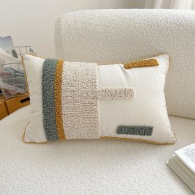 Modern Simple Embroidery Towel  Pillowcsae (Option: Green Stripe Length 30x 50cm-Single Pillowcase)