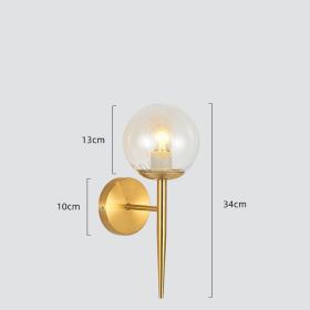 Bedroom Bedside Wall Lamp Hallway Hallway Indoor Living Room (Option: 6017Copper Color-No bulb)