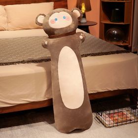 Polyester Fiber Cartoon Animal Strip Sleeping Pillow (Option: Monkey-80cm 0.85kg)