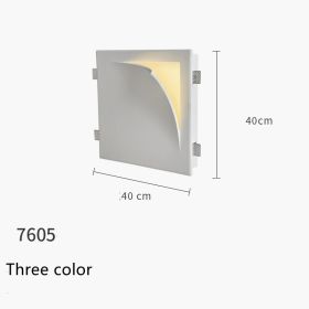 Minimalist Recessed Living Room Wall Sconce Plaster Without Frame (Option: White B Three color)