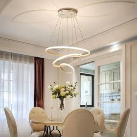 The Dining Room Chandelier Surrounds The Smart Eye Protection Living Room Bedroom (Option: White B Model 20x40x60CM-Three color dimming-220V)