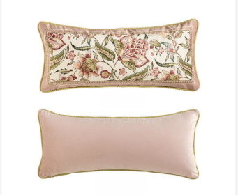 Fantasy American French Sofa Pillowcase Bedside Cushion (Option: D Waist Pillow-30X70cm Pillowcase)