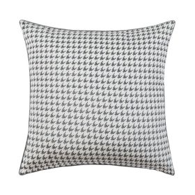 Tassel Lace Pillow Modern Wine Houndstooth Orange Cushion Cover (Option: Jurassic Houndstooth-45 X45cm Without Core)