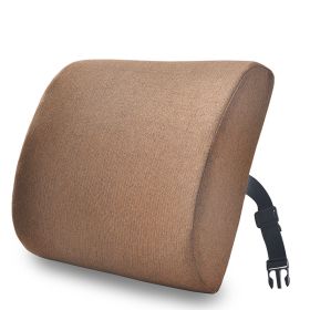 Office Waist Cushion Waist Support For A Long Time Pillow (Option: Dark Coffee-33x32x10cm)