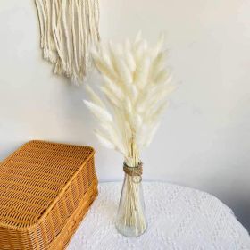 Dried Flowers Pampas Grass Mixed Bunny Rabbit Tail Lagurus Bouquet Wedding Christmas Decoration Natural Reed Flower Home Decora (Color: white rabbit tail, size: 30pcs)