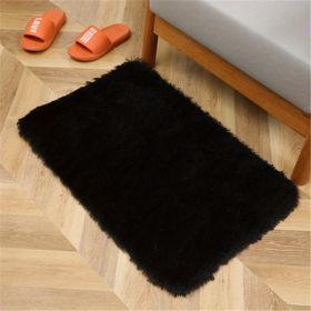 1pc, Luxury Soft Plush Shaggy Area Rugs for Bedroom, Living Room, and Nursery - Non-Slip, Washable, and Non-Shedding - Perfect for Home Decor and Room (Color: Black, size: 19.69*31.5inch)