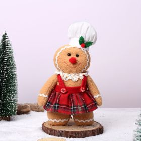 1pc, Christmas Gingerbread Man Plush Toy, Very Suitable For Home Decoration, Shopping Malls, Hotels, Sofas, Desktops And Other Decorations, Christmas (Items: Ladies)