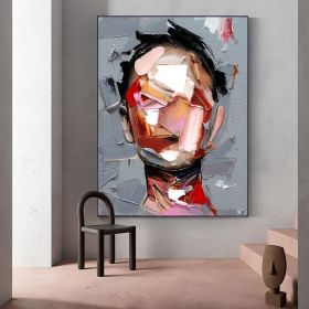 Hand Painted Oil Painting Abstract Portrait Wall Art Hand painted-Man Knife Oil Paintings On Canvas-Hand Made-For Home Decoration (Style: 1, size: 60X90cm)