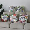 1 Pc Led Light Cushion Cover Wreath Print Christmas Decorations Funda Cojin for Living Room Christmas Pillow Case Home Decortion